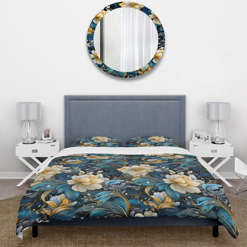 Literie à motif cachemire éthéré Enchantment II, Housse de couette simple + 1 taie décorative stan