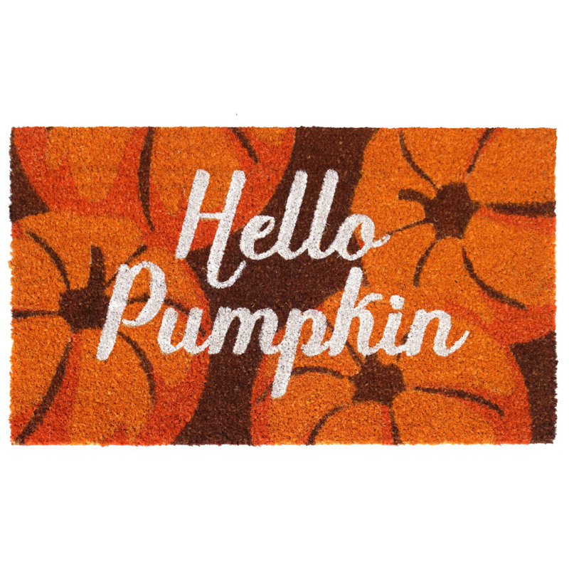 Tapis d'extérieur antidérapant Arina Hello Pumpkin 30 po x 18 po