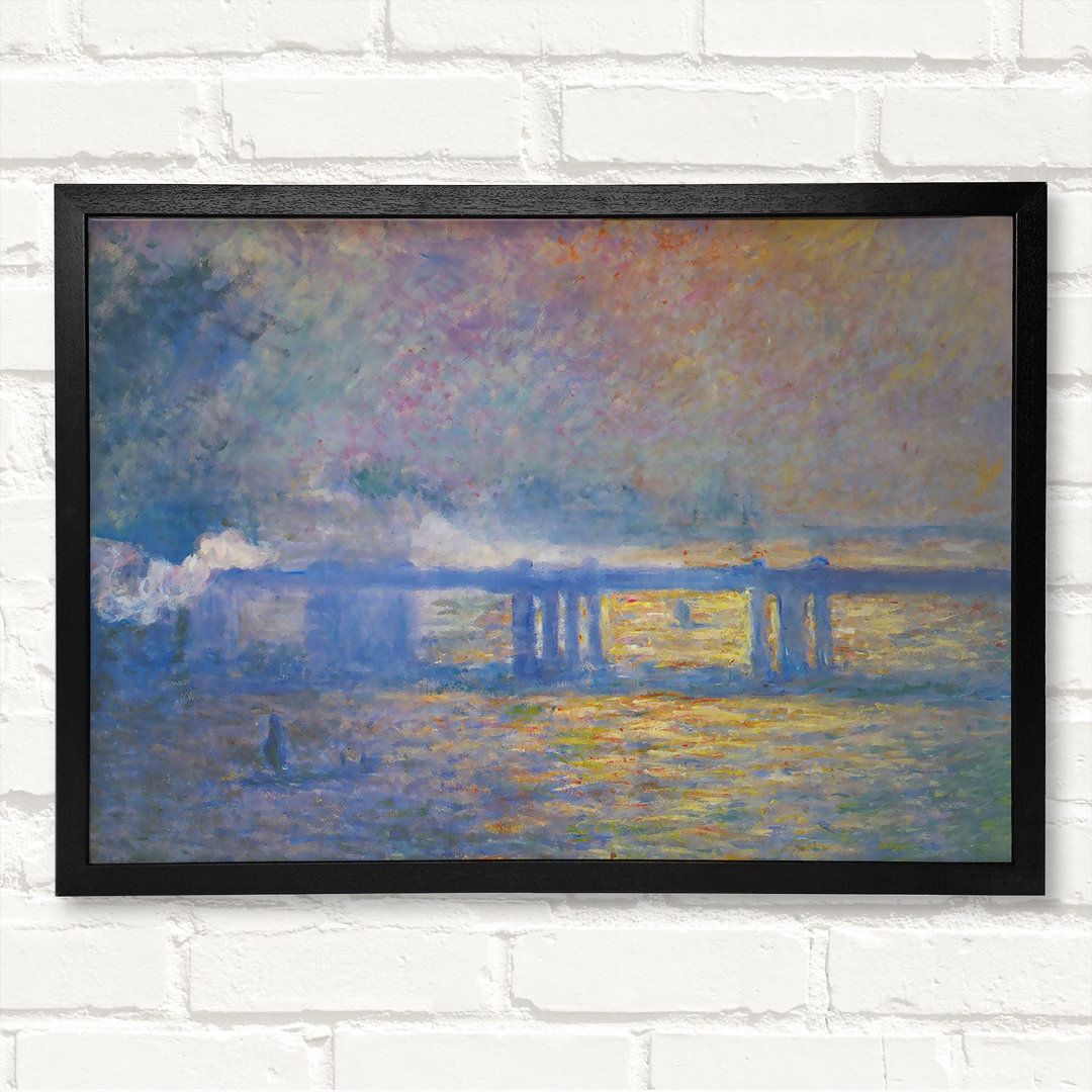 Gerahmtes Leinwandbild Monet Charing Cross Bridge