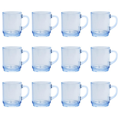 Duralex Versailles Glass Coffee Mugs - 260ml - Pink