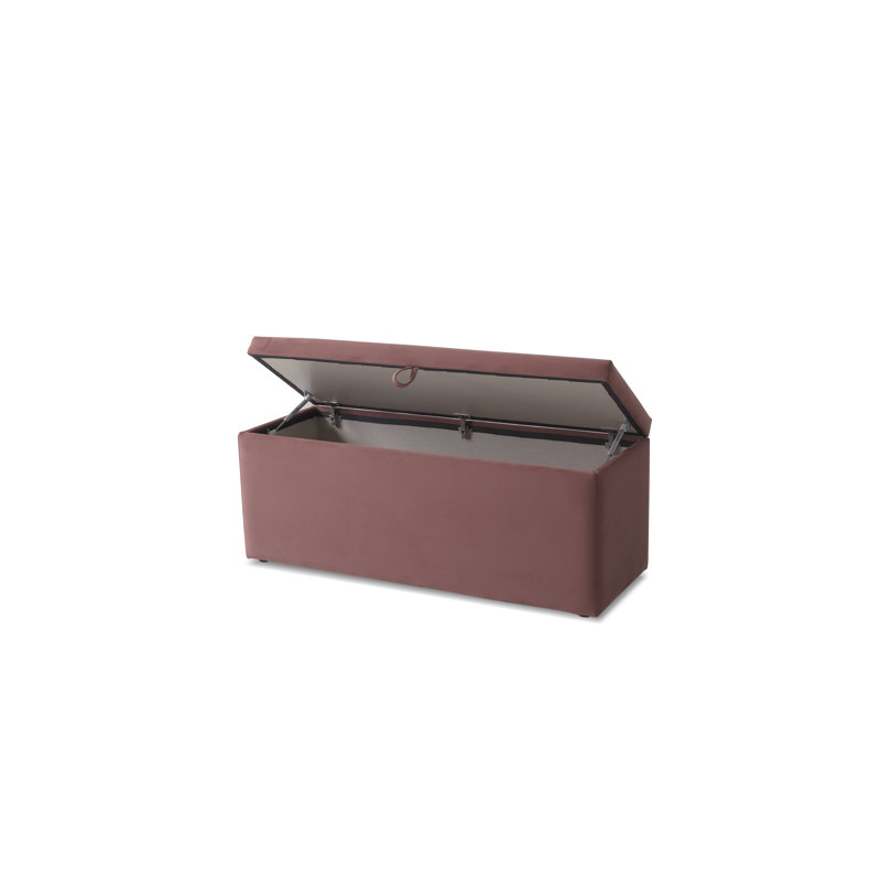 120cm Wide Rectangle Ottoman with Storage, Blush