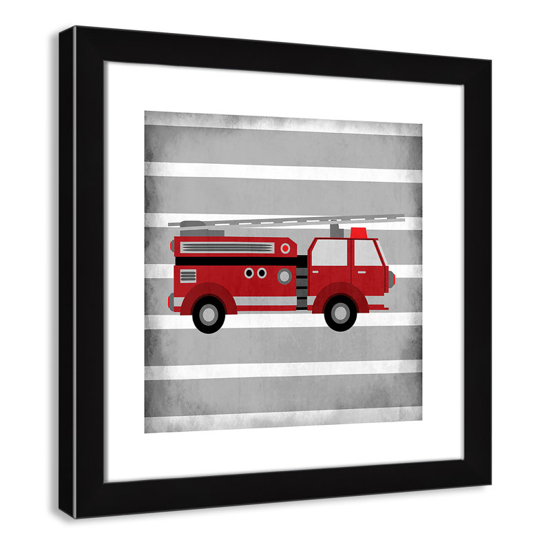 Adhésif décoratif en rouge 1 pi, Encadré plat noir, H 16 po x l 16 po x P 0,6 po
