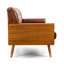 Canapé moderne capitonné style Mid-Century avec coussins décoratifs roulés