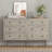 Augustina Rattan 6 Drawer Dresser for Bedroom, 47.3'' Wide Boho Double Dresser, Storage Dresser & Chest with Wooden Knobs-1540637777