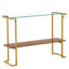 Console Mid-Century à 2 niveaux en verre