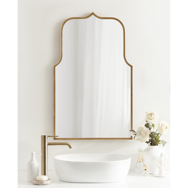 Keris Wide Arch Mirror, Gold, 36" x 22"