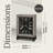 Merrick Modern & Contemporary Mantel Clock, Hardwood Case with Charcoal Metal Base, Roman Numeral Quartz Movement