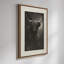 «Moody Highland Cow Portrait», art animalier rustique foncé, reproduction d'art encadrée-1469366934-1469367019