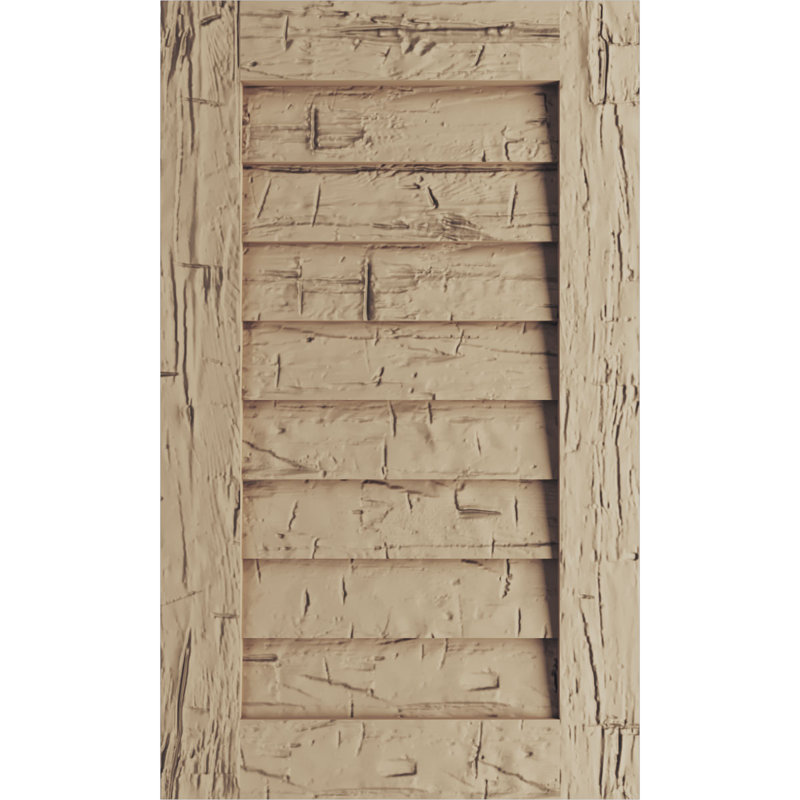 Évent rectangulaire en faux bois Timberthane, Taillé à la main, H 30 po x l 16 po x L 1 po