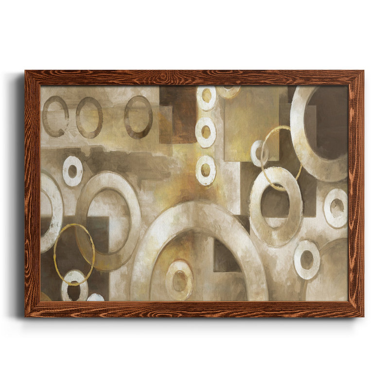 Neutral Motion - Peinture sur toile encadrée, Toile avec cadre érable, H 31,5 po x l 23,5 po x P 1,5 po