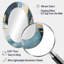 Or et bleu abstrait expression 4 - miroir ovale abstrait sur métal-1831712771