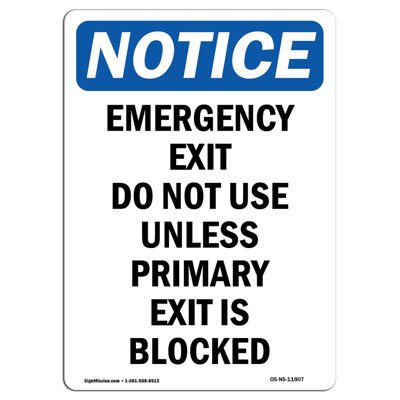 SignMission Emergency Exit Do Not Use Unless Sign | Wayfair