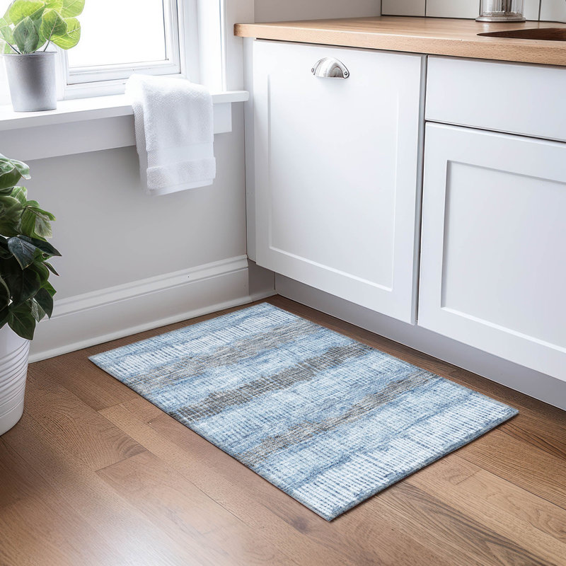 Rectangle Malek Indoor/Outdoor Area Rug with Non-Slip Backing, Rectangle 1'8" x 2'6"