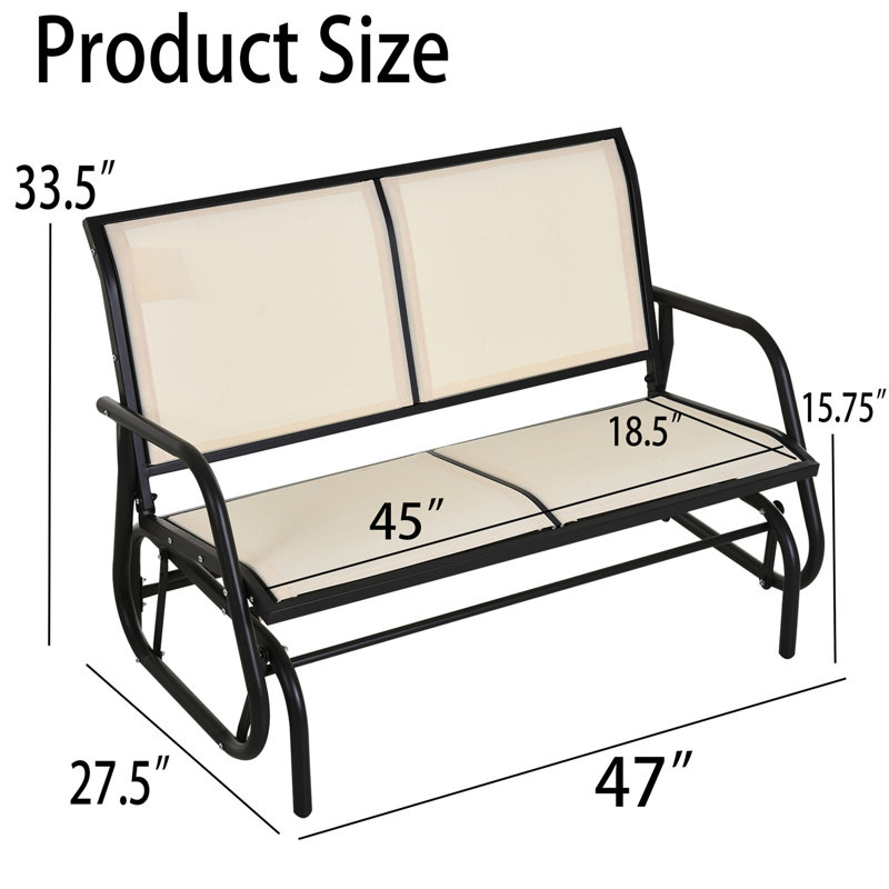 Banc de patio extérieur