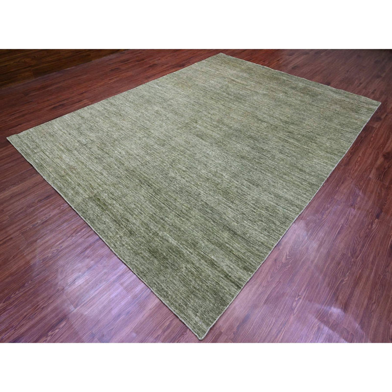Tapis oriental vert en laine noué à la main 8 pi 5 po x 11 pi 5 po 8A1448E0C46441E4AEFF5AFEFE47AF5B
