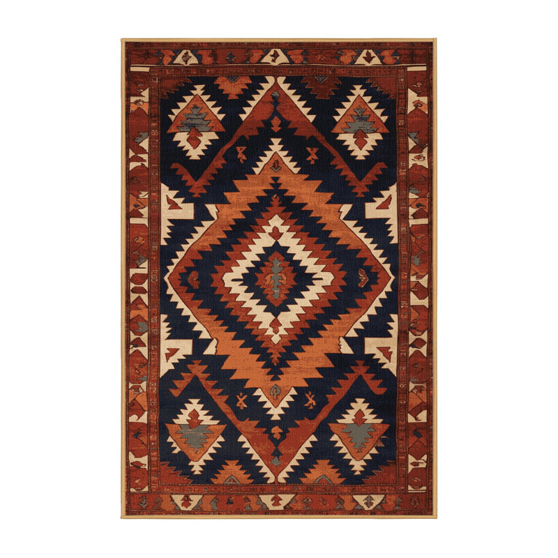 Tapis brun lavable à la machine, Rectangle 5 pi x 8 pi