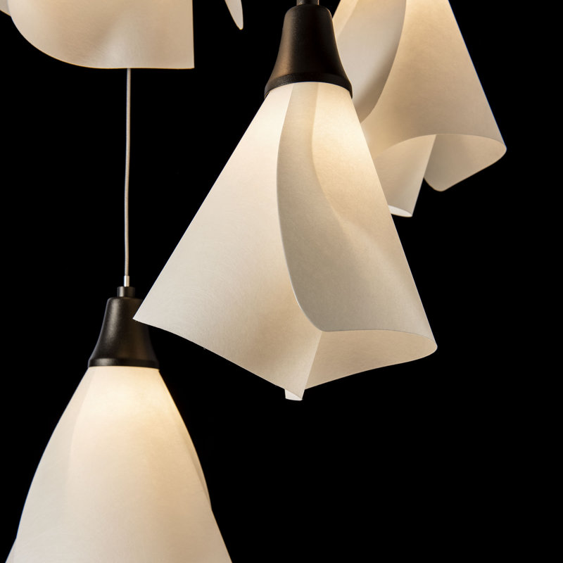 Mobius - Luminaire suspendu grappe, H 80 po x l 17,3 po x P 17,3 po, Bronze huilé, 5