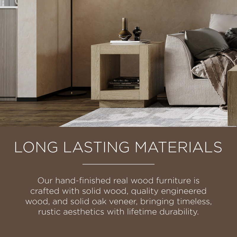 Artemis Refined Grey Wooden Side Table with Shelf Storage