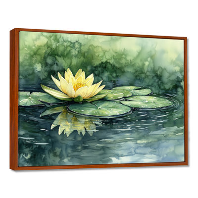 «Water Lotus Flower Tranquility At The Pond II», impressions encadrées de lotus