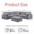 6-Piece 110" L-Shaped Sectional Sofa with Ottoman-147616788
