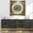THE GEARS CLOCK Wall Clock with Real Moving Gears LU-LI_ 32 in Square SILVER-ANTIQUE