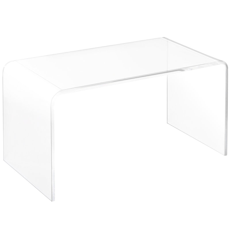 Table basse rectangulaire 32 pouces tout en acrylique de 15 mm d'épaisseur, élégante et durable pour les intérieurs modernes