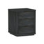 Sleek Modern Charcoal Grey 3-drawer Nightstand | Full Extension Bedside Storage End Table | Gift Idea