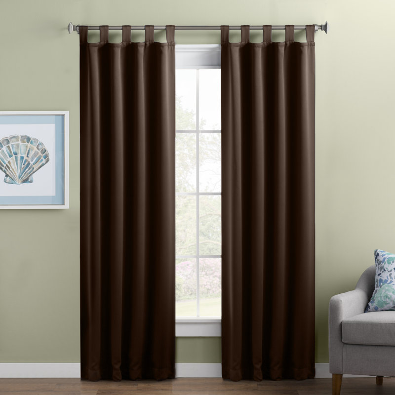 Rideau occultant et isolant thermique - Basics by Wayfair ™, Chocolat, l 40 po x L 63 po