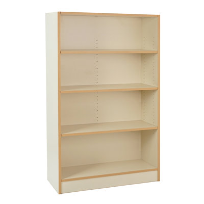 Laminate 4-Shelf Bookcase 48" Height - Almond/Maple