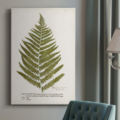 Nature imprimé fougères II - peinture sur toile