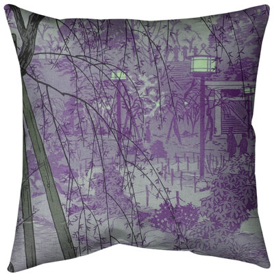 Coussin décoratif misty soirée à shinobazu étang