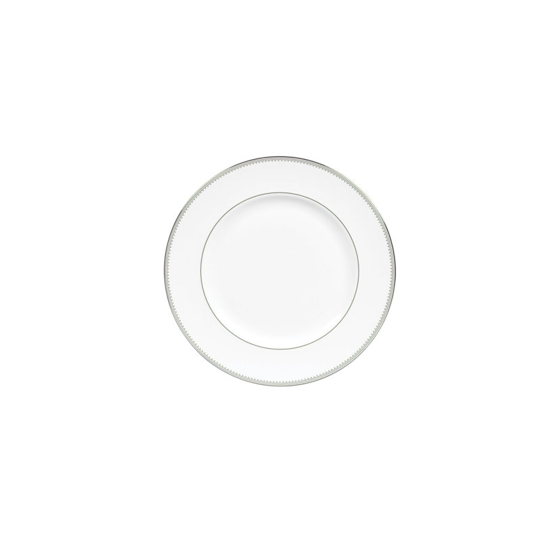 White and Black Porcelain 4-Piece Dinnerware Set