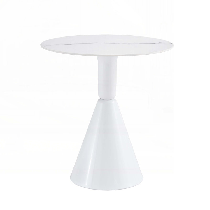 Table basse avec base en métal et bois, plateau en marbre
