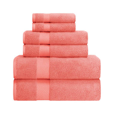 Bnm Marble Solid Cotton Bath Towels, Set of 4, Brown, Size: 4 Piece Towel Set