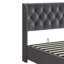 EU Double & King (140/160X200cm) Luxury Velvet Hydraulic Ottoman Bed, Storage Frame With Wingback Button Tufted Headboard, Dark Grey -620964594