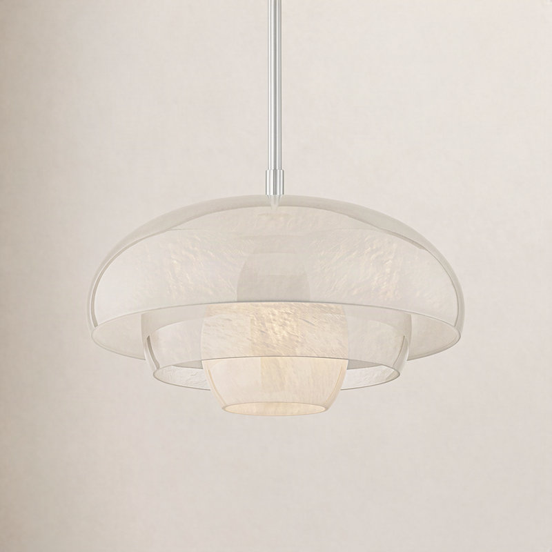 Auburndale Pendant in Aged Brass, Polished Nickel