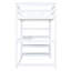 Lit mezzanine blanc de taille simple avec bureau et tablettes pour une plus grande efficacité en matière d'espace - Bois massif de pin massif-1636576842-1636576840