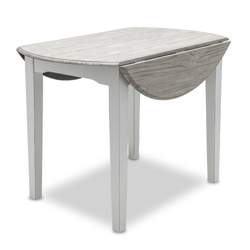 Islamorada - 42" Drop Leaf Dining Table - Dapple Grey and Blanc Finish