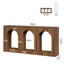 Console de 70,9 po, table d'entrée en bois avec 3 tablettes de rangement arquées pour le vestibule, le couloir et le salon-129767936