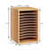 11-Compartment Wood Vertical Paper Sorter Literature File Organizer