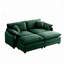 Canapé 2 places avec repose-pieds Corduroy-1897207474