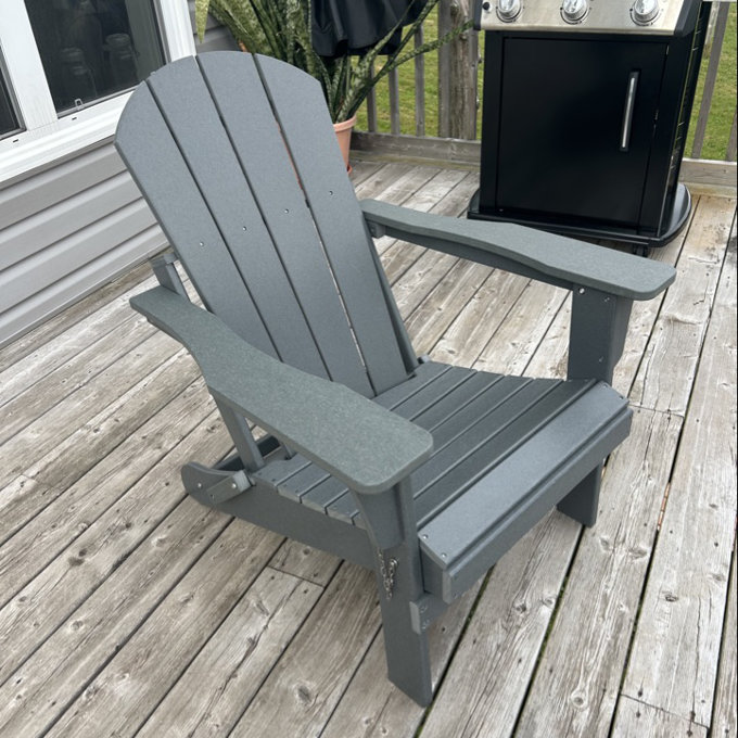 Laguna HDPE Folding Adirondack Chair (Set of 4) - Teak