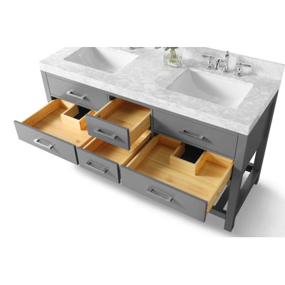 Carrie 60"" Double Bathroom Vanity Set -  Sand & Stable™, 3D1672EFB5CA4CBFA1149A47E3B21D75