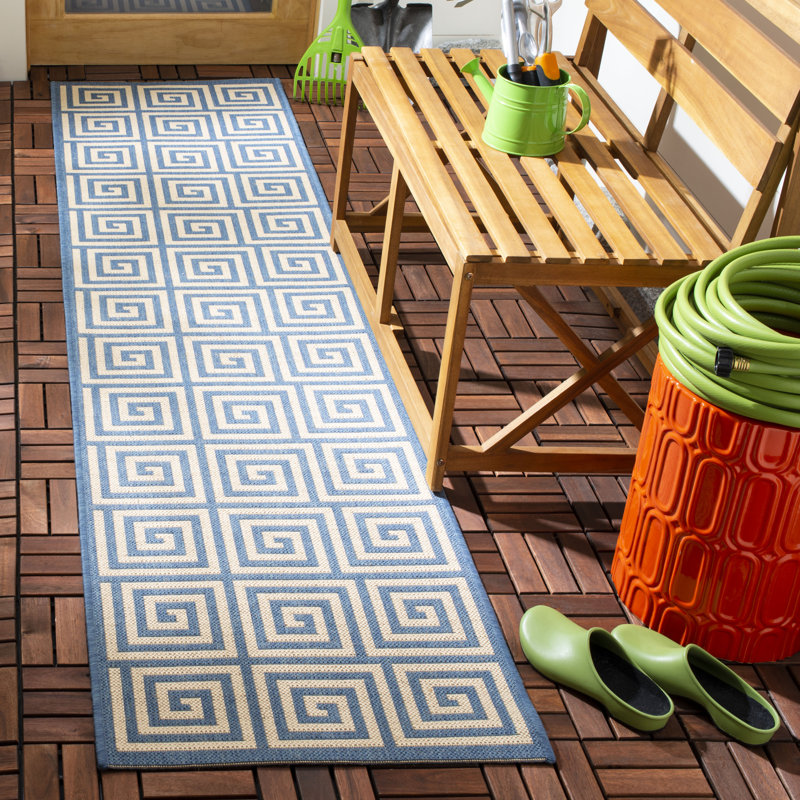 Carovella Performance Geometric Indoor/Outdoor Area Rug, Runner 2'2" x 12'