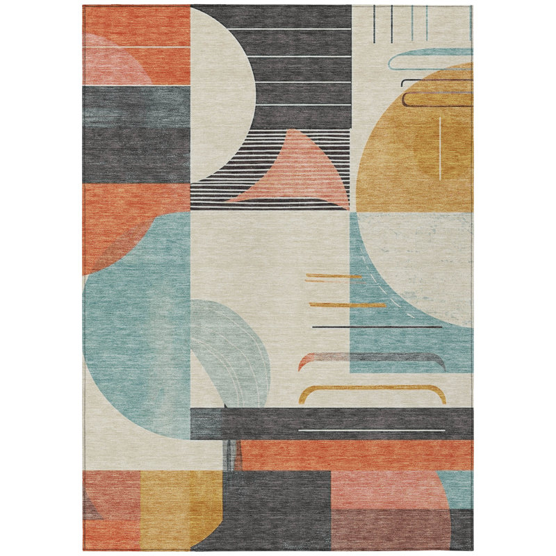 Tapis intérieur / extérieur gris Daeira, 9 pi x 12 pi