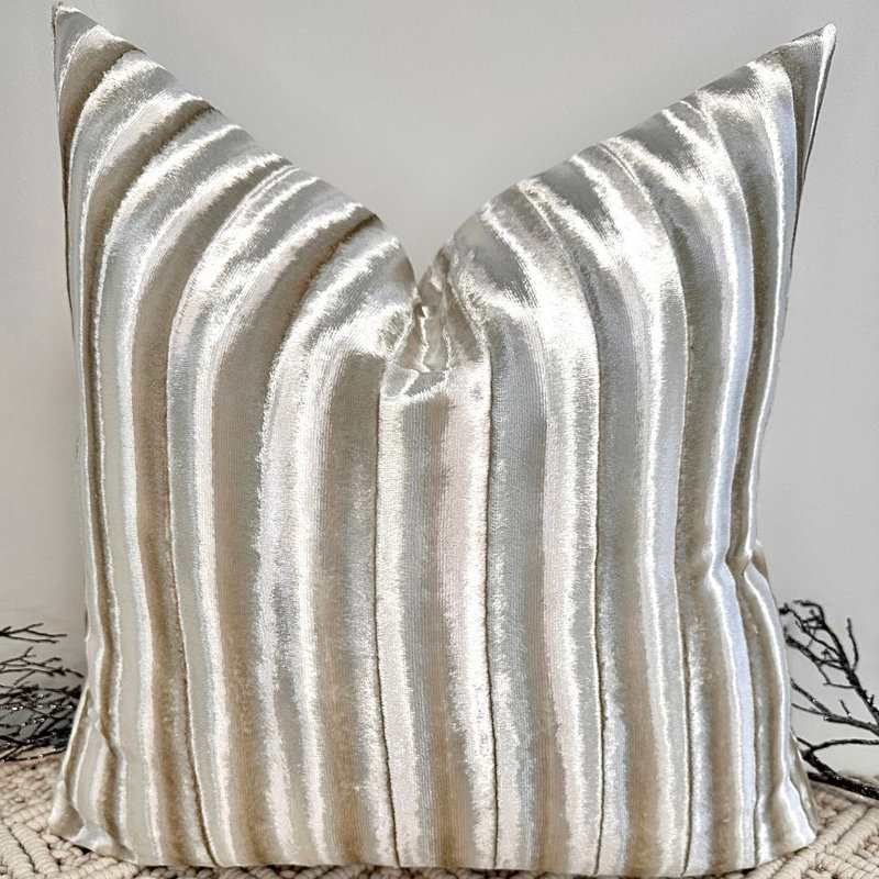 Abstract Square Cushion Cover, Grey