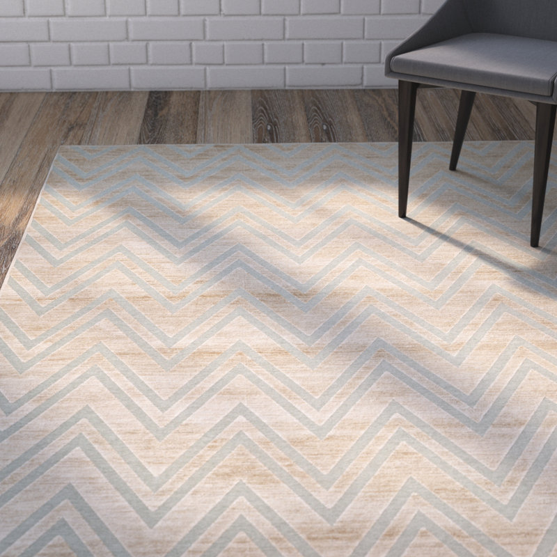 Haileymarie Paradise Performance Chevron Rug, Rectangle 8' x 11'2"