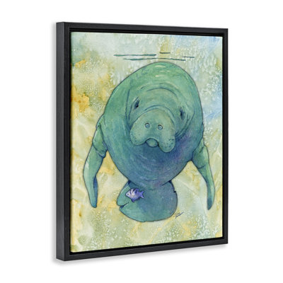 Green Manatee Underwater