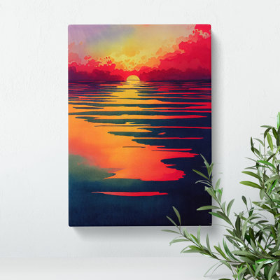 XC1022-1855X Dramatic Sunset - Wrapped Canvas Print