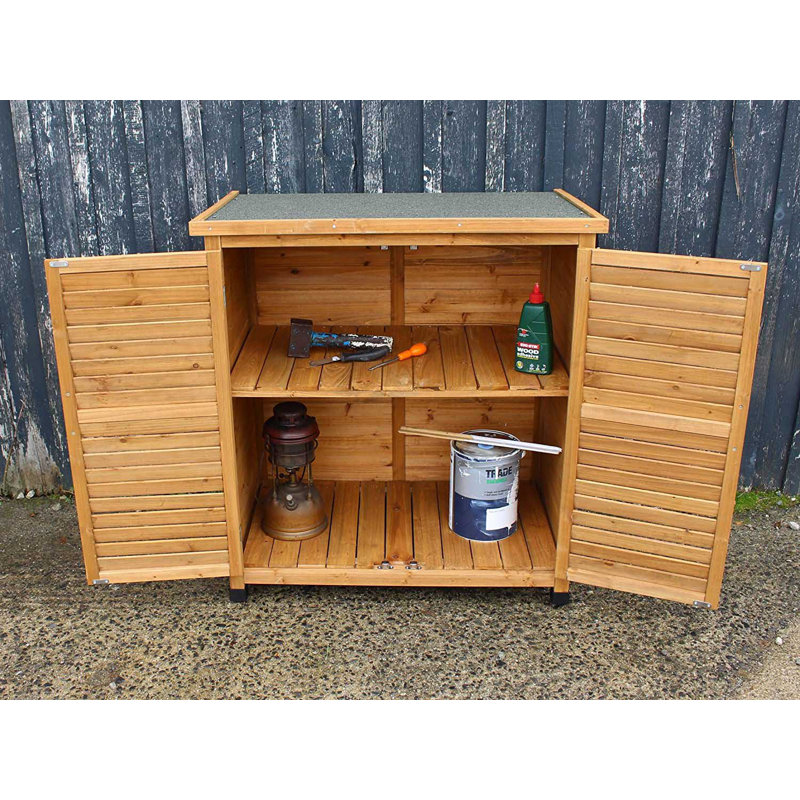 3 ft. W x 1 ft. D Solid Wood Shiplap Flat Tool Shed